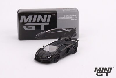 ماکت Mini GT Lamborghini Aventador GT EVO Matte Black: جلوه‌ای از سادگی و دقت